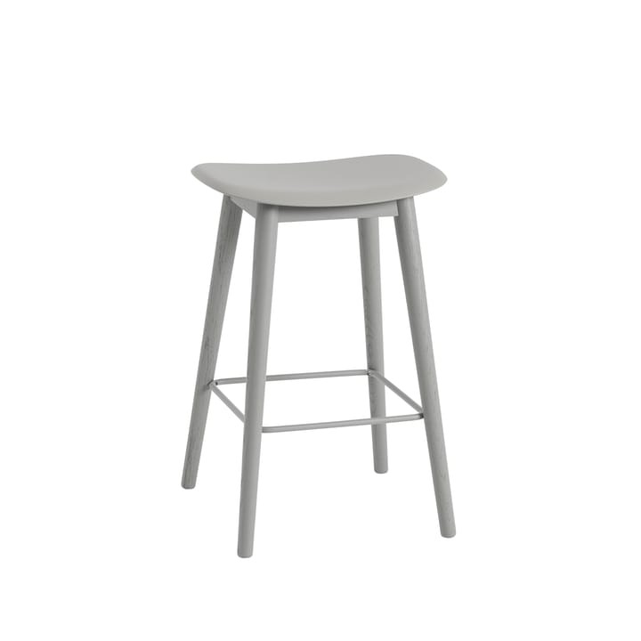Fiber stołek kontuarowy - grey, szare nogi - Muuto