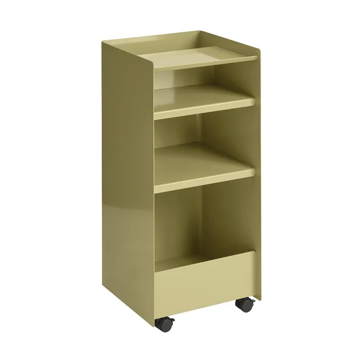 Folded Trolley wózek otwarty - Ciemny beż zielony, 37,4x38,7x37,2 cm - Muuto