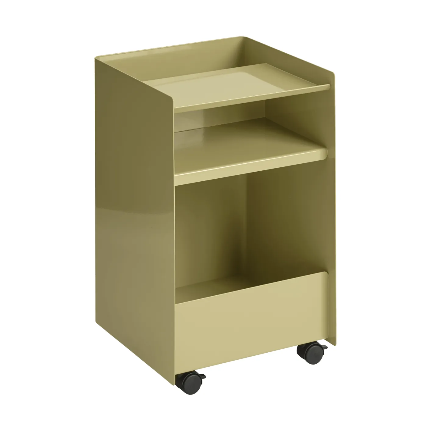 Folded Trolley wózek otwarty, Ciemny beż zielony 37,4x61,5x37,2 cm Muuto