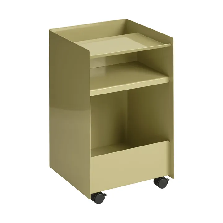 Folded Trolley wózek otwarty - Ciemny beż zielony 37,4x61,5x37,2 cm - Muuto