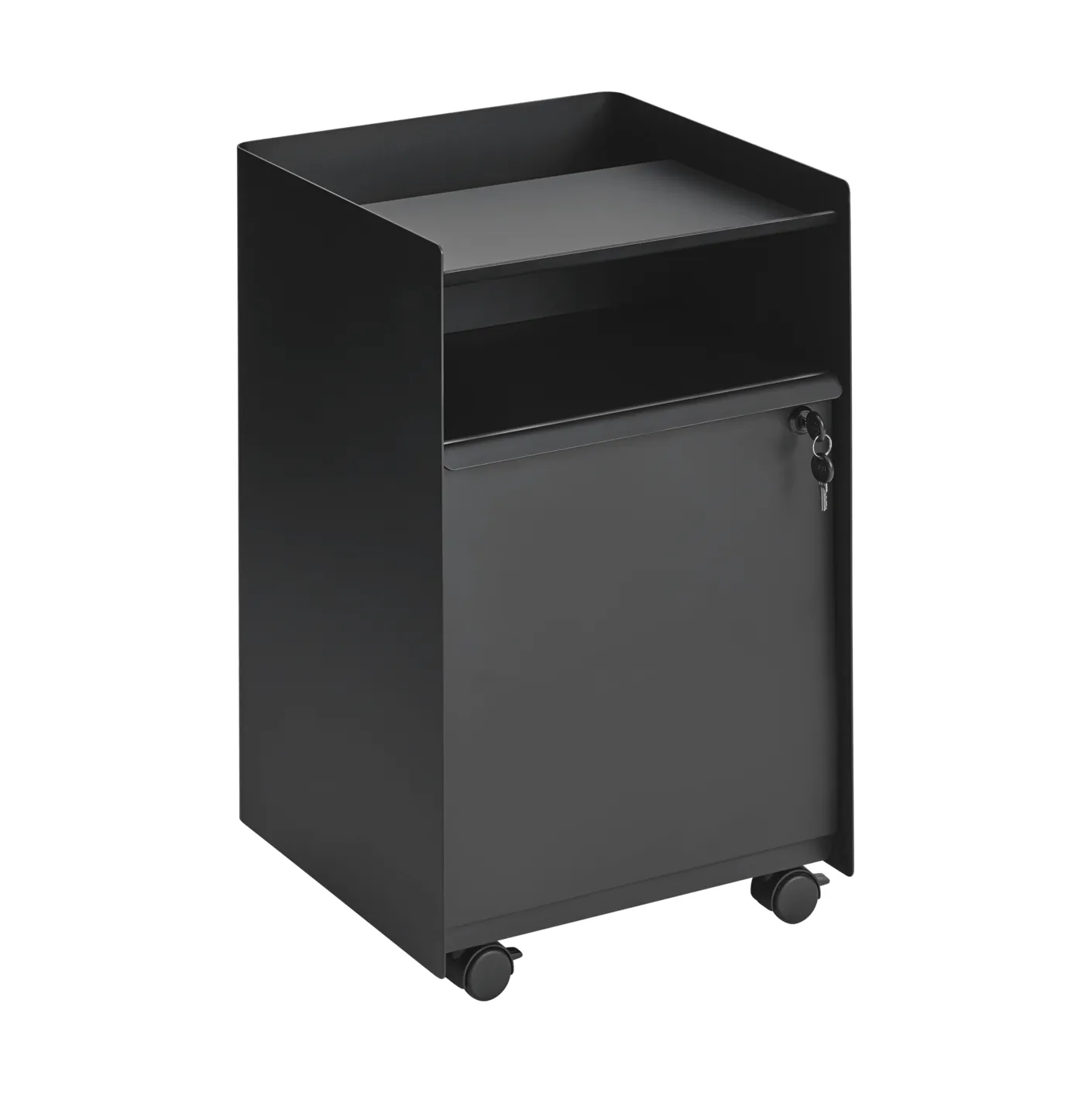 Folded Trolley wózek z szafką, Black Muuto