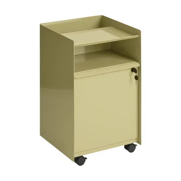 Folded Trolley wózek z szafką - Ciemnobeżowo-zielony - Muuto