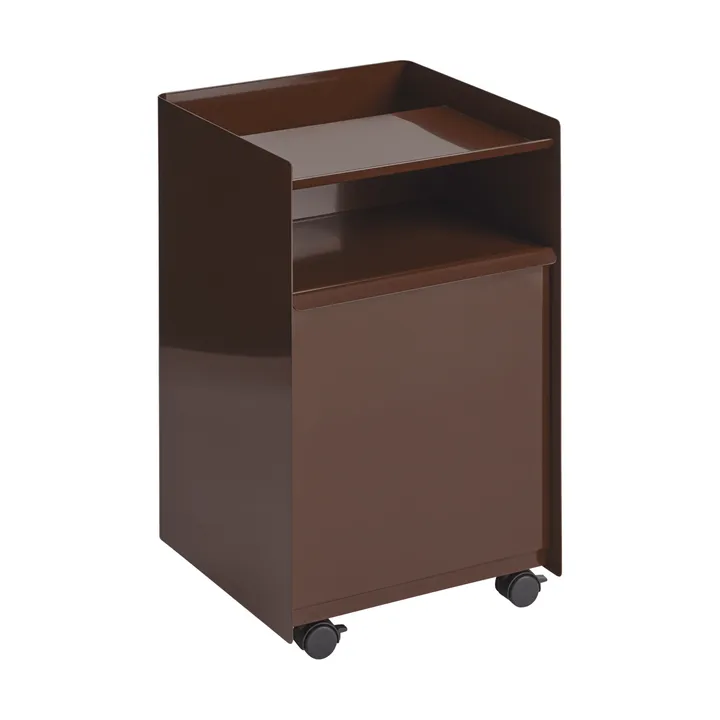 Folded Trolley wózek z szufladą - Ciemnoczerwony - Muuto