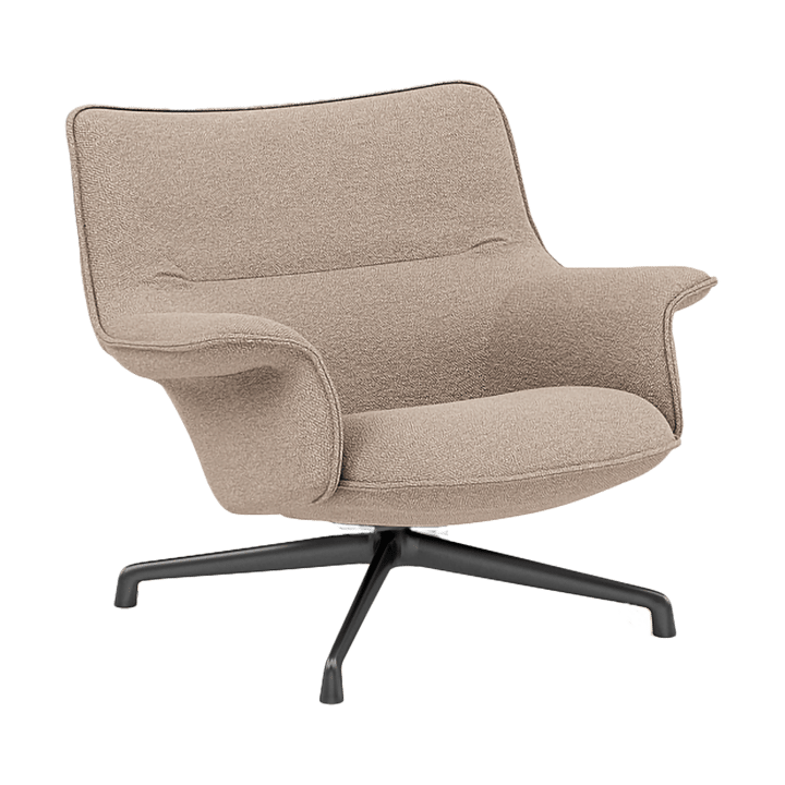 Fotel Doze niski, obrotowy - Hearth 6 Anthracite/czarny - Muuto