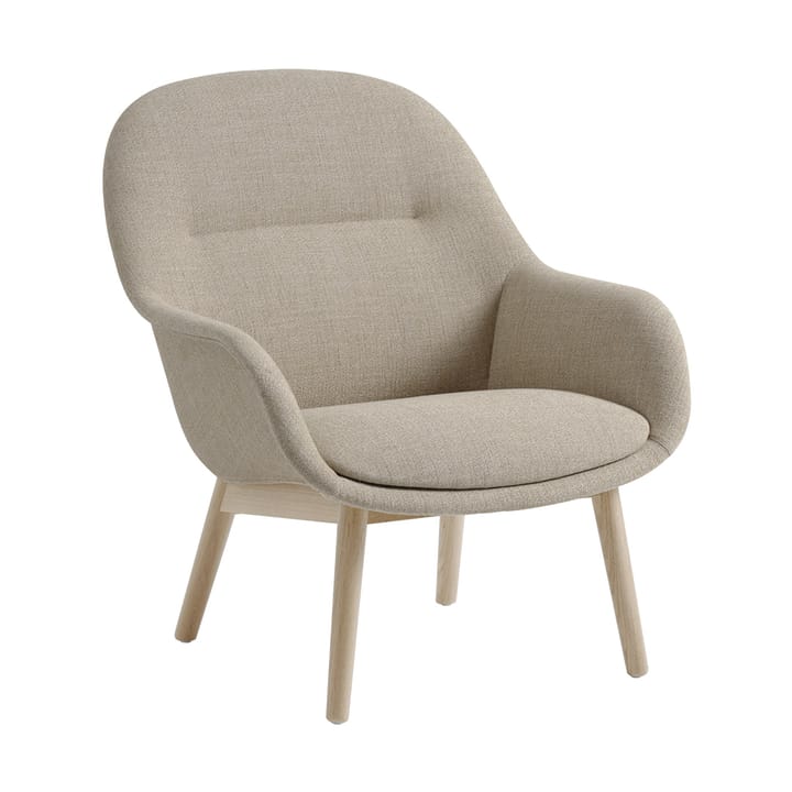 Fotel Fiber Lounge, dębowe nogi - Ecriture 240-grey - Muuto