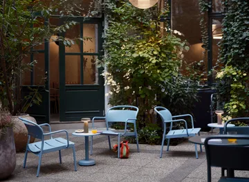 Fotel lounge Linear Steel - Pale blue - Muuto