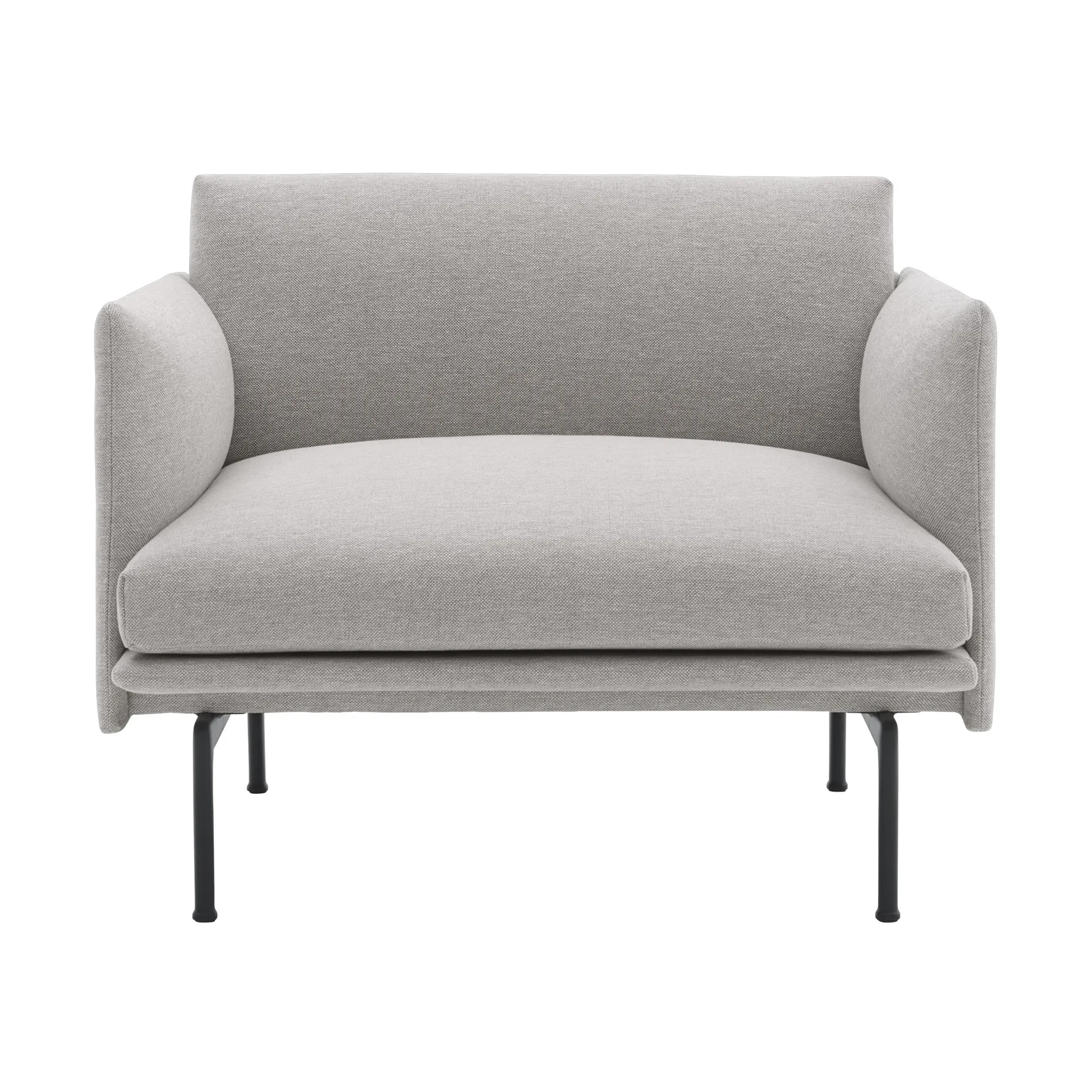 Fotel Outline chair tkanina, Clay 12-Black Muuto