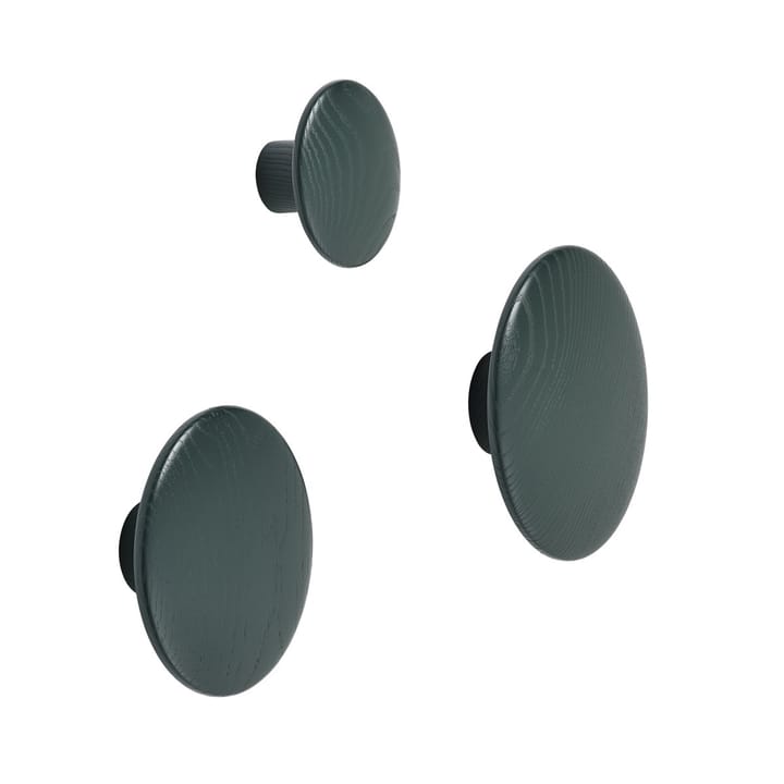 Hak na płaszcz The Dots ciemna zieleń, Large Muuto
