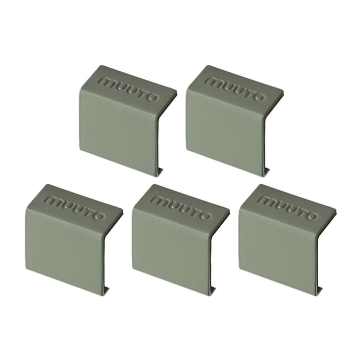 Klipsy Mini stacked 2.0, 5-pak - zielony - Muuto