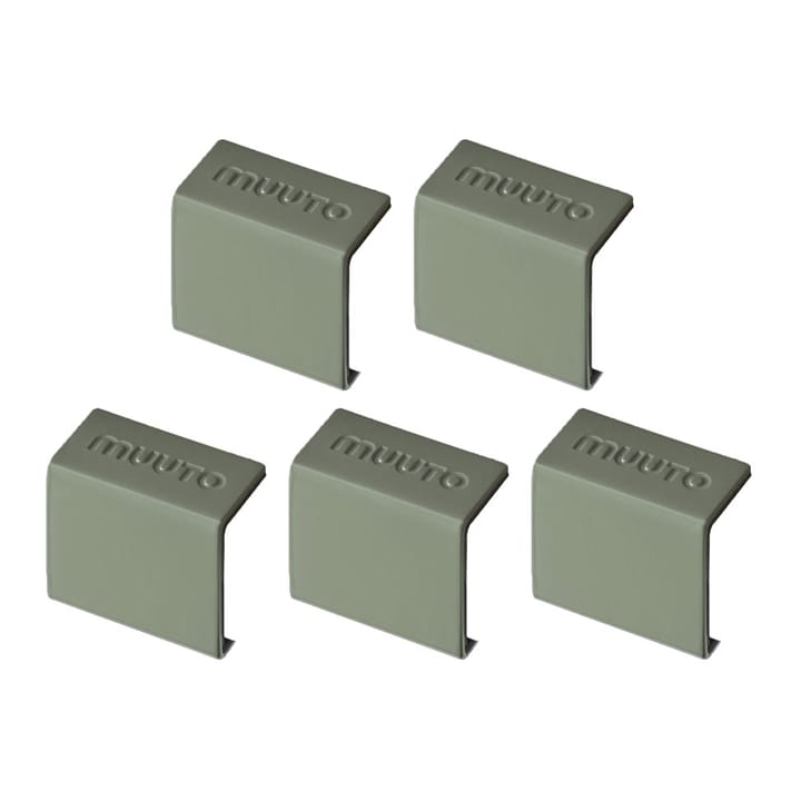 Klipsy Stacked 2.0, opakowanie 5 szt., zielony Muuto