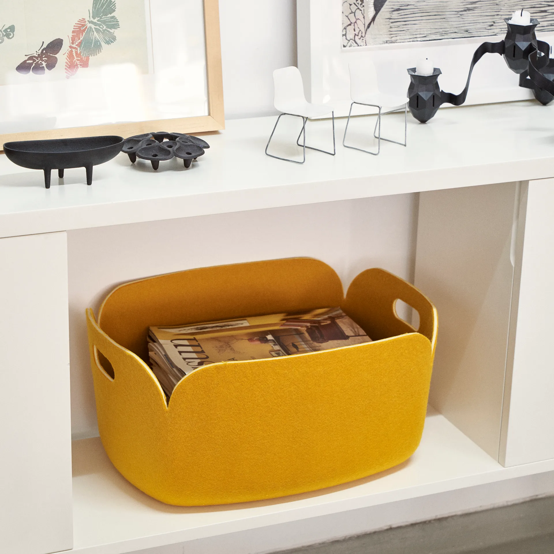 Kosz Restore, żółty Muuto