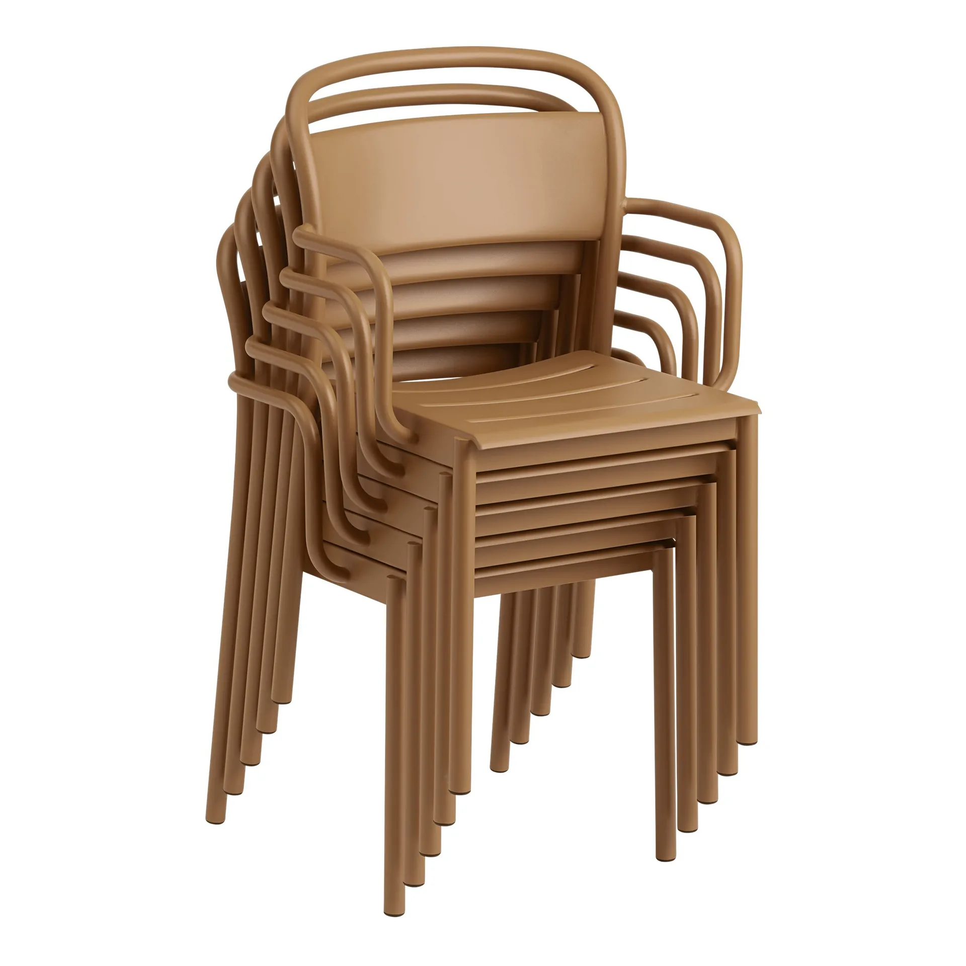 Krzesło Linear Steel Armchair, Burnt orange Muuto