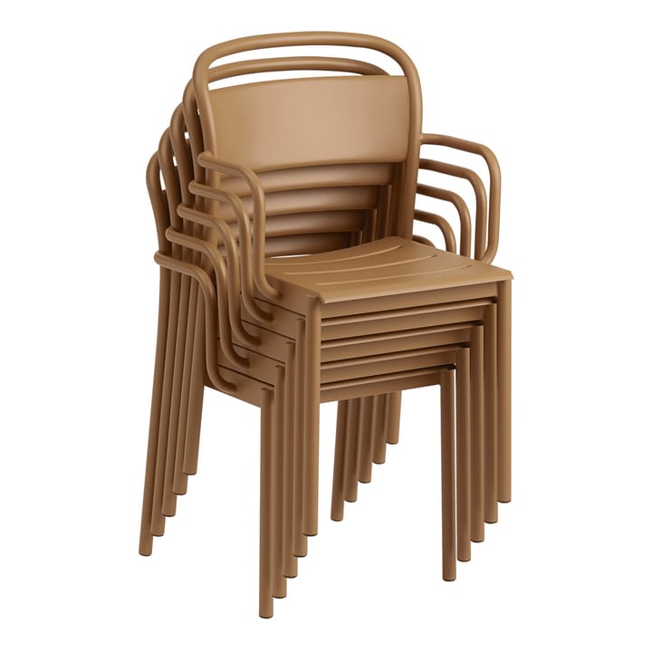 Krzesło Linear Steel Armchair, Burnt orange Muuto
