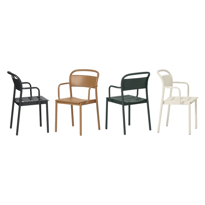 Krzesło Linear Steel Armchair, Burnt orange Muuto