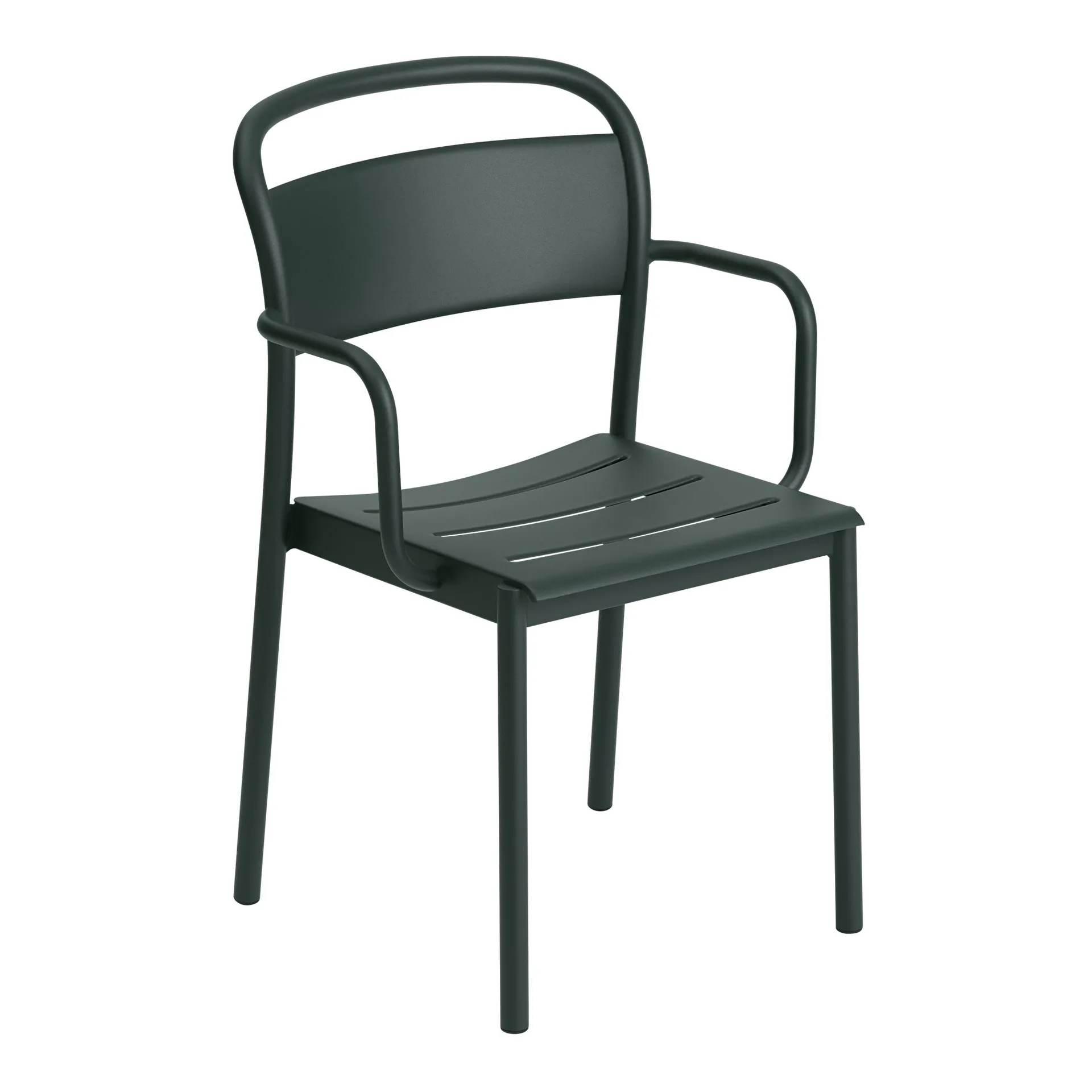 Krzesło Linear Steel Armchair, Dark green Muuto