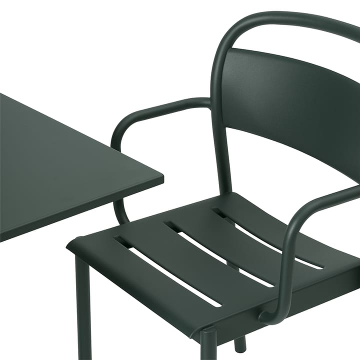 Krzesło Linear Steel Armchair, Dark green Muuto