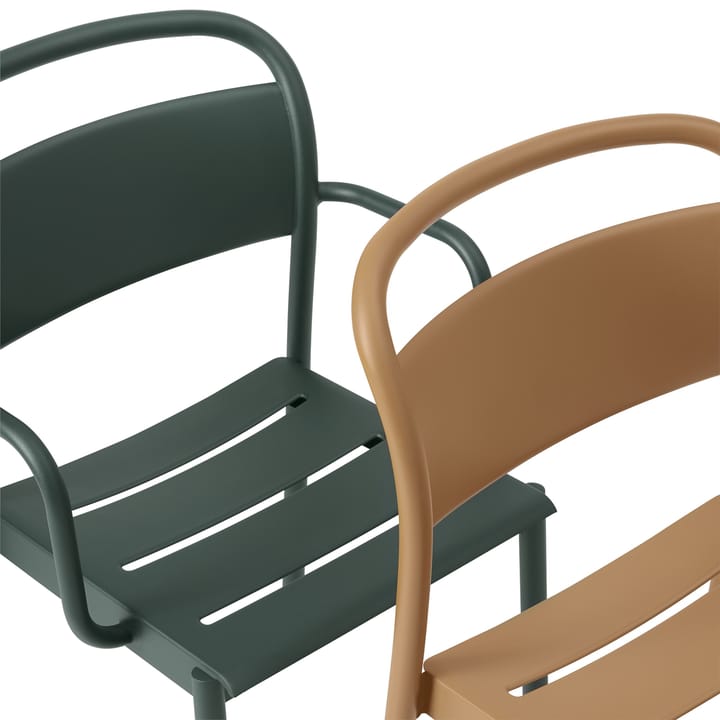 Krzesło Linear Steel Armchair, Dark green Muuto