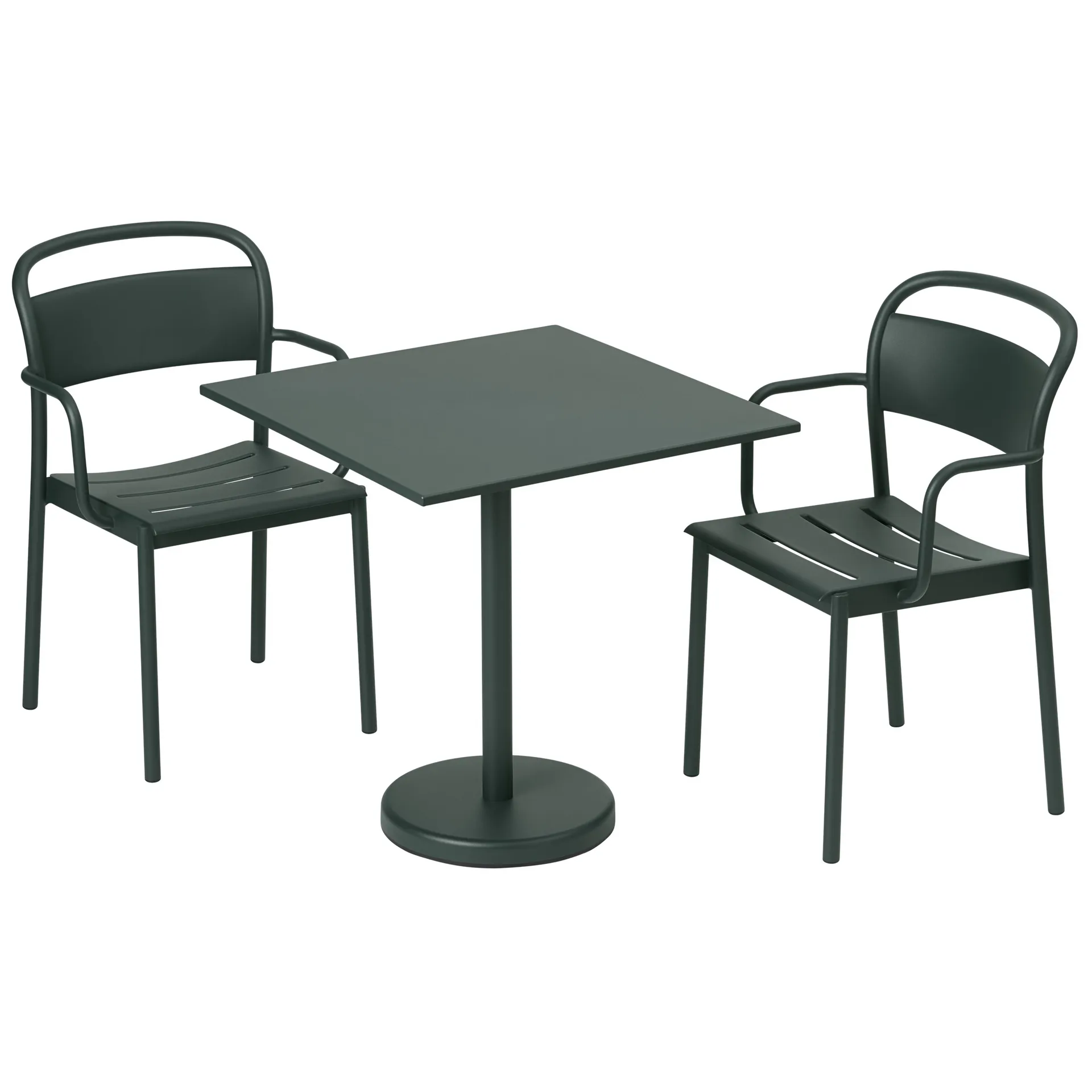 Krzesło Linear Steel Armchair, Dark green Muuto