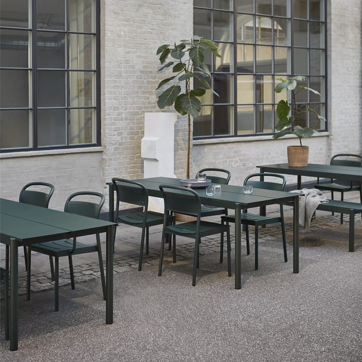 Krzesło Linear Steel Armchair, Dark green Muuto