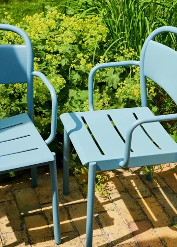 Krzesło Linear Steel Armchair - Pale blue - Muuto