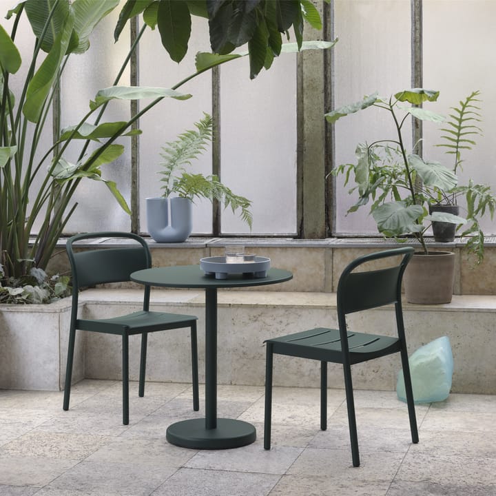 Krzesło Linear Steel Side Chair, Dark green Muuto