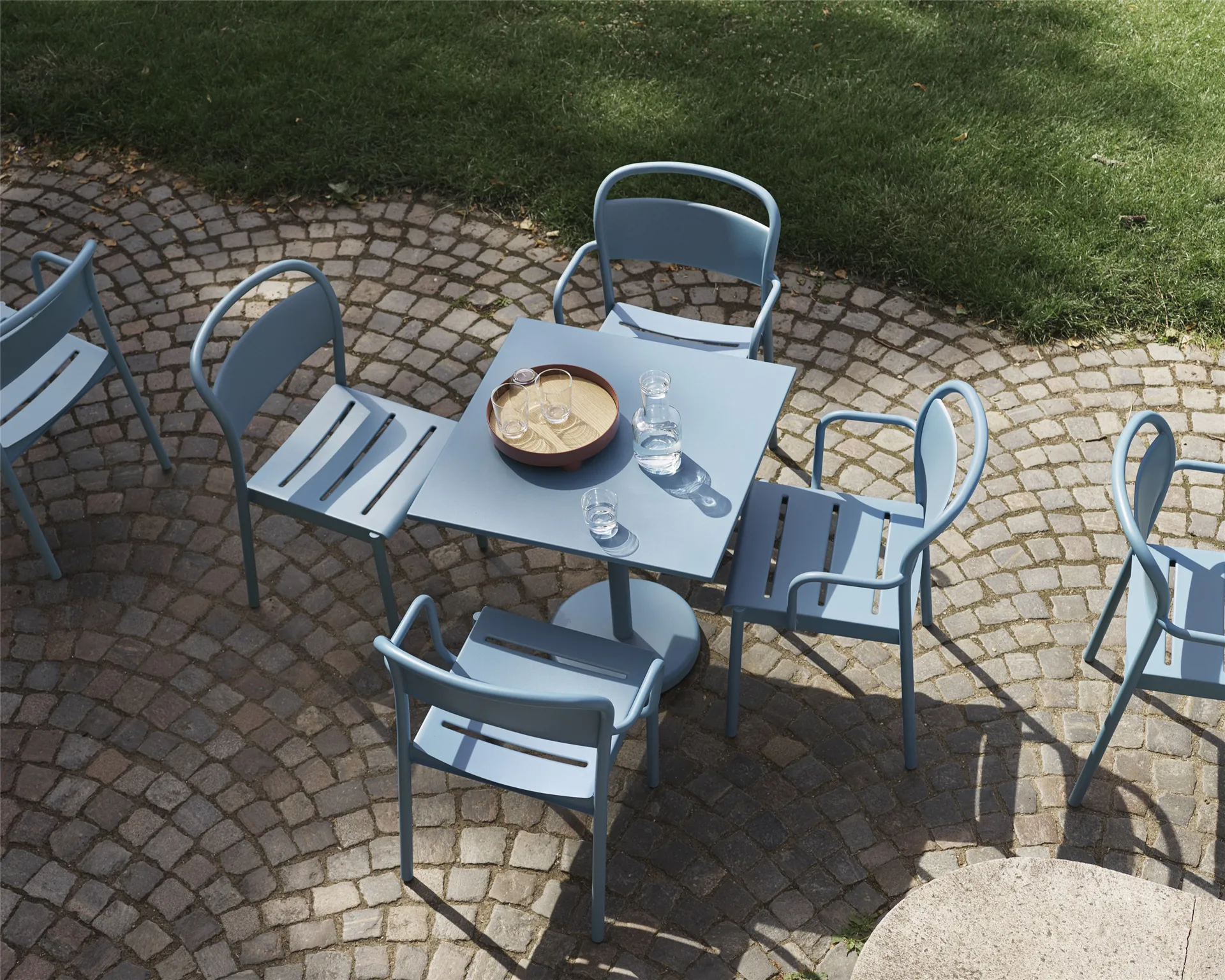 Krzesło Linear Steel Side Chair, Pale blue Muuto