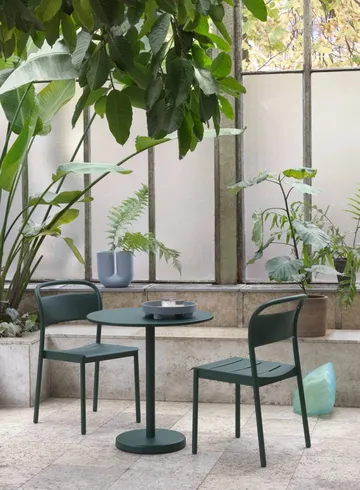 Krzesło Linear Steel Side Chair - Pale blue - Muuto