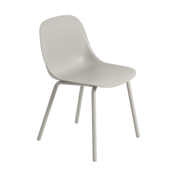 Krzesło ogrodowe ze stalowymi nogami Fiber Outdoor Side Chair - Grey - Muuto
