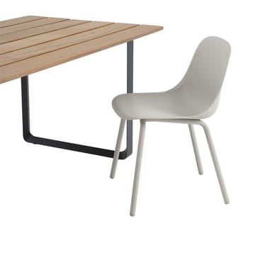 Krzesło ogrodowe ze stalowymi nogami Fiber Outdoor Side Chair - Grey - Muuto