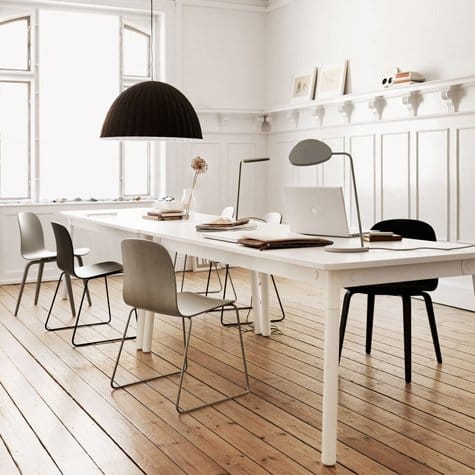Lampa stołowa Leaf biała, biały Muuto