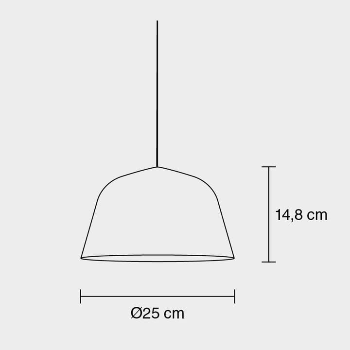 Lampa wisząca Ambit Ø 25 cm - szary - Muuto