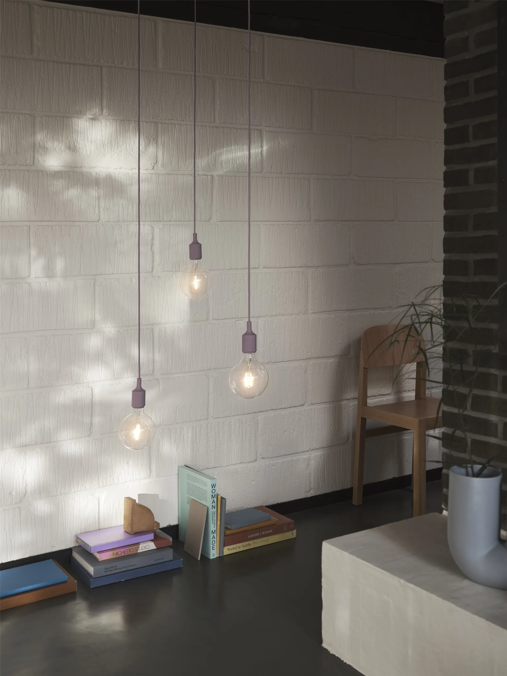 Lampa wisząca E27, Dusty lilac Muuto