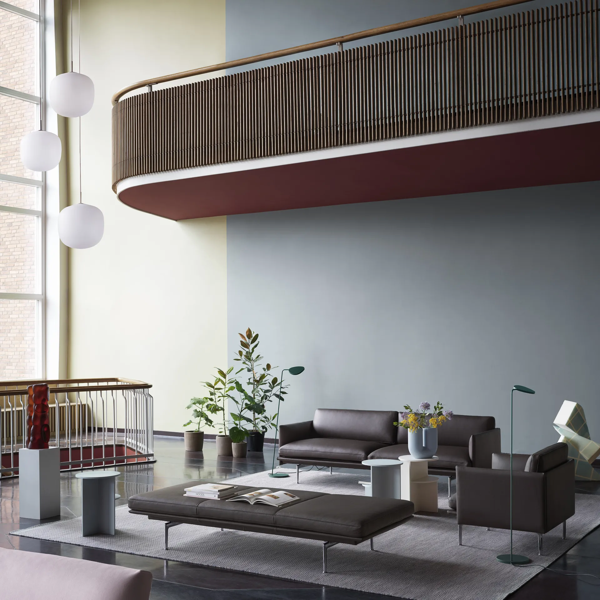 Lampa wisząca Rime Ø45 cm, Szary Muuto