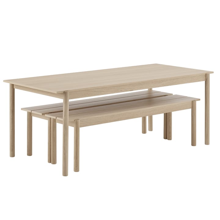 Linear drewniany stół dąb - 200x90 cm - Muuto
