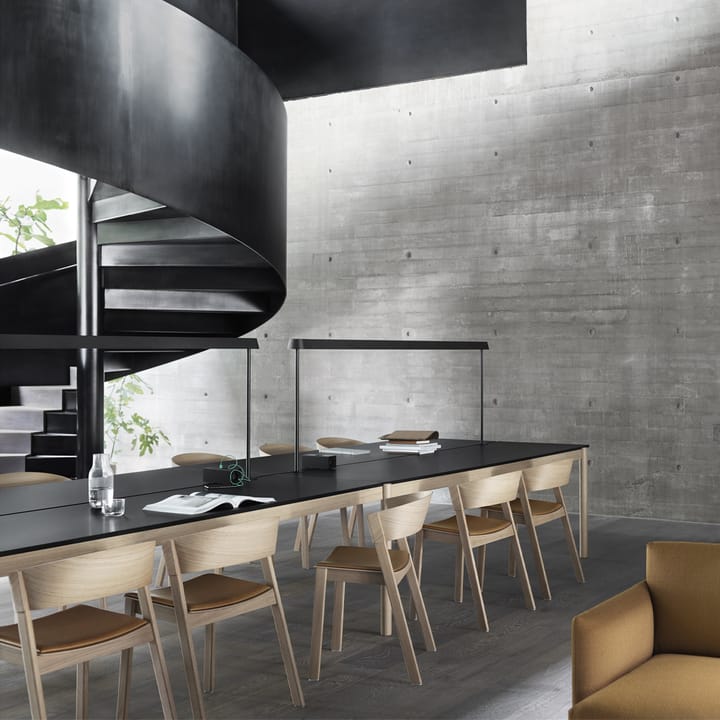 Linear System End Module stół, Black-Oak 142x120 cm Muuto