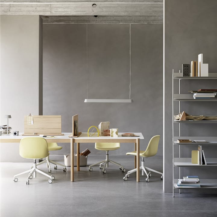 Linear System End Module stół, White laminate-Oak 240x142 cm Muuto