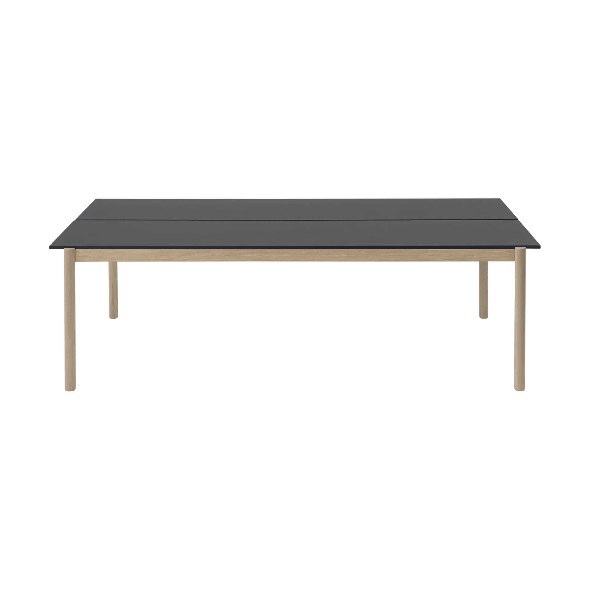 Linear System stół do jadalni 110x240 cm, Black nanolaminate-black-oak Muuto