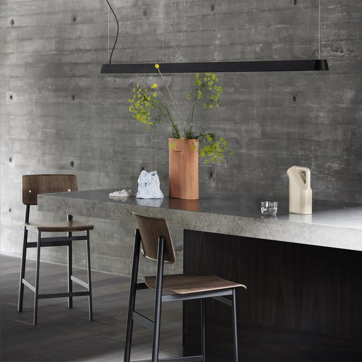 Loft krzesło barowe - Oak-niski-dusty green stal stojak - Muuto