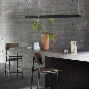 Loft krzesło barowe - Oak-wysoki-dusty green stal stojak - Muuto