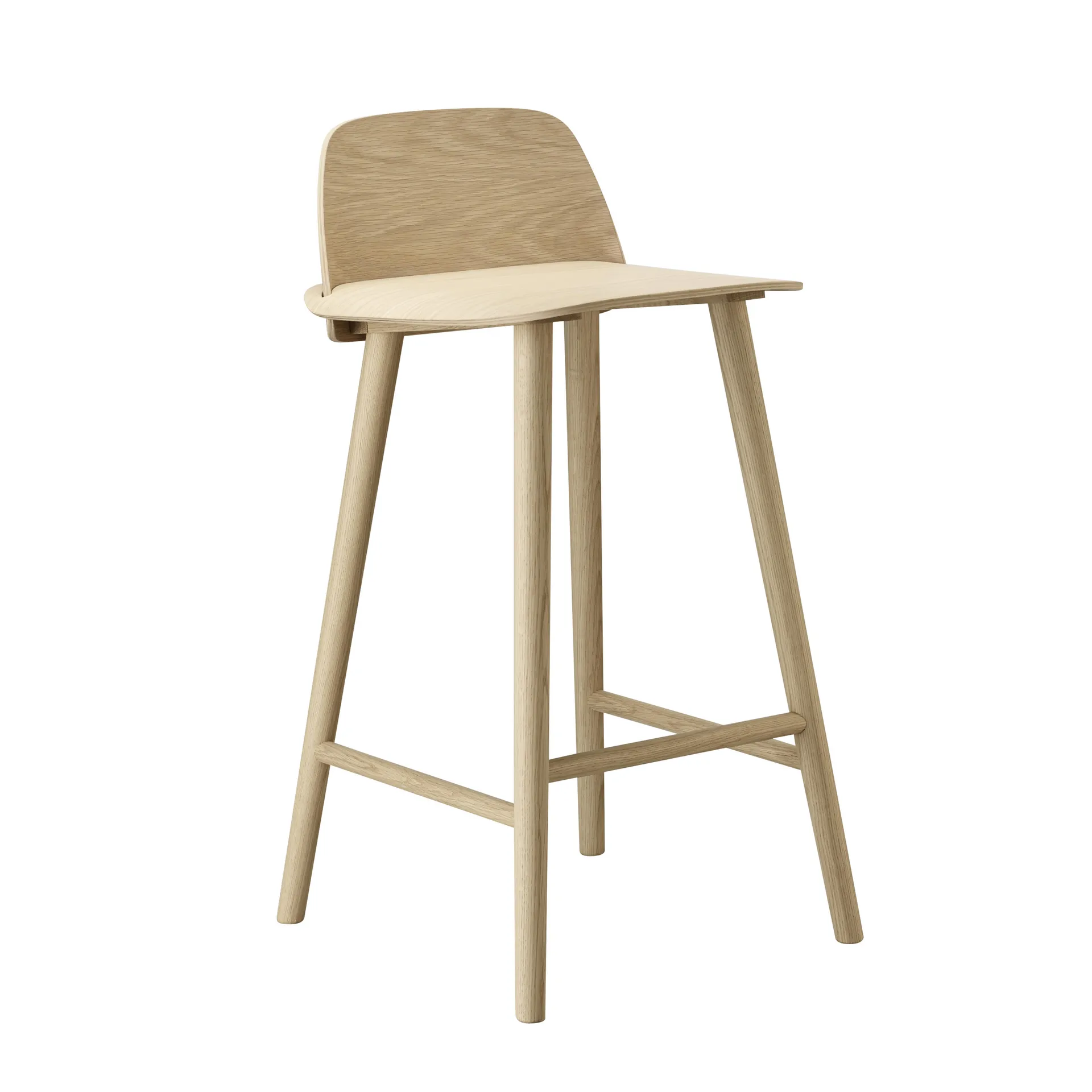Nerd krzesło barowe 75 cm, Oak Muuto