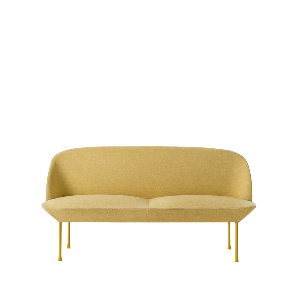 Muuto Oslo kanapa 2-osobowy Hallingdal 407-Yellow | Skandynawski Design | Sofy | Żółty