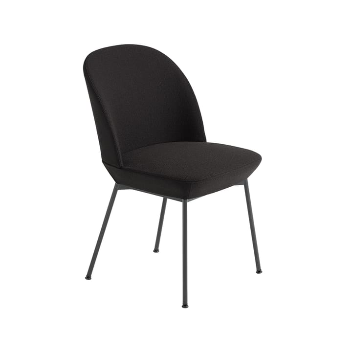 Oslo krzesło boczne pokryte tkaniną - Ocean 3-Anthracite black - Muuto