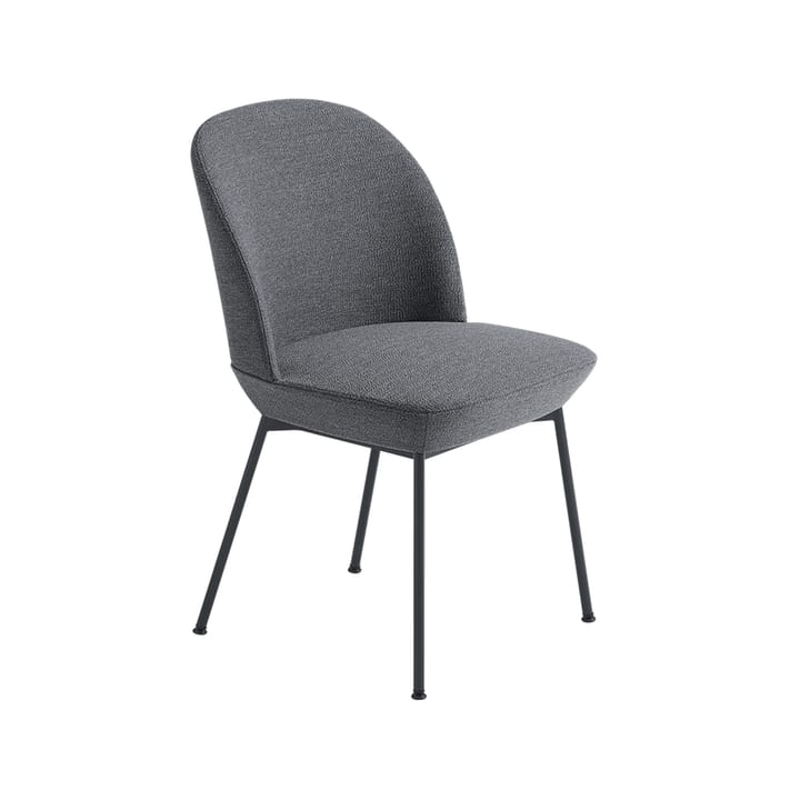 Oslo krzesło boczne pokryte tkaniną - Ocean 80-Anthracite black - Muuto