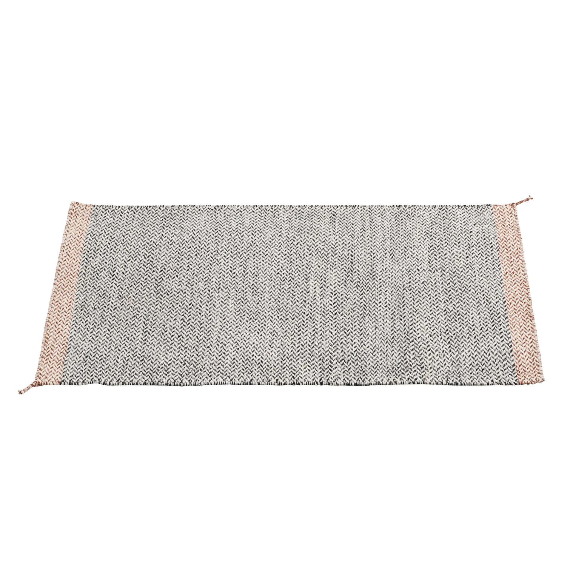Ply dywan wełniany 85x140 cm, czarny - biały Muuto