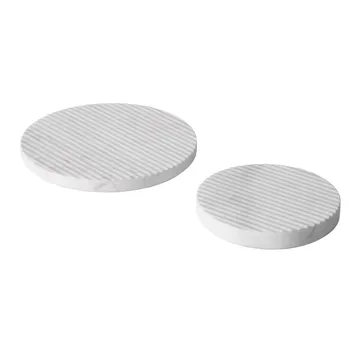 Podstawka pod garnek Groove marmurowa - biały mały - Muuto