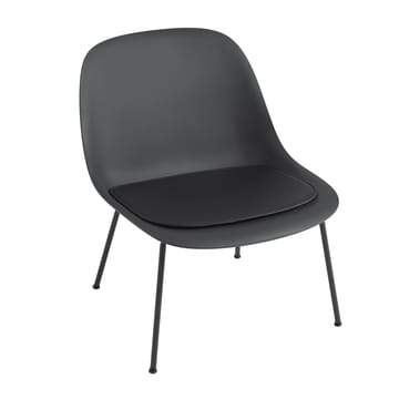 Poduszka na fotel wypoczynkowy Fiber  - Czarna skóra - Muuto