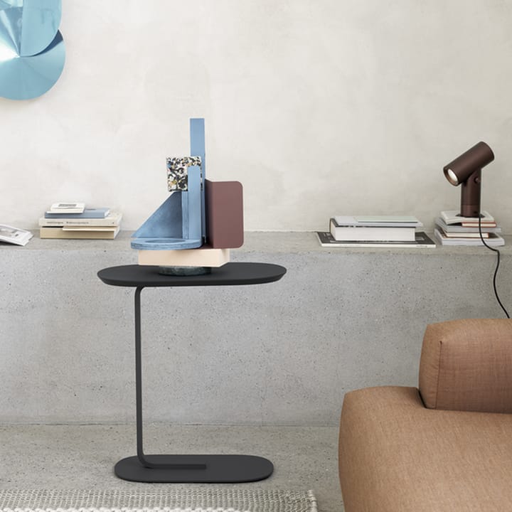 Relate stolik boczny H: 73,5 cm, Oak veneer-Black Muuto