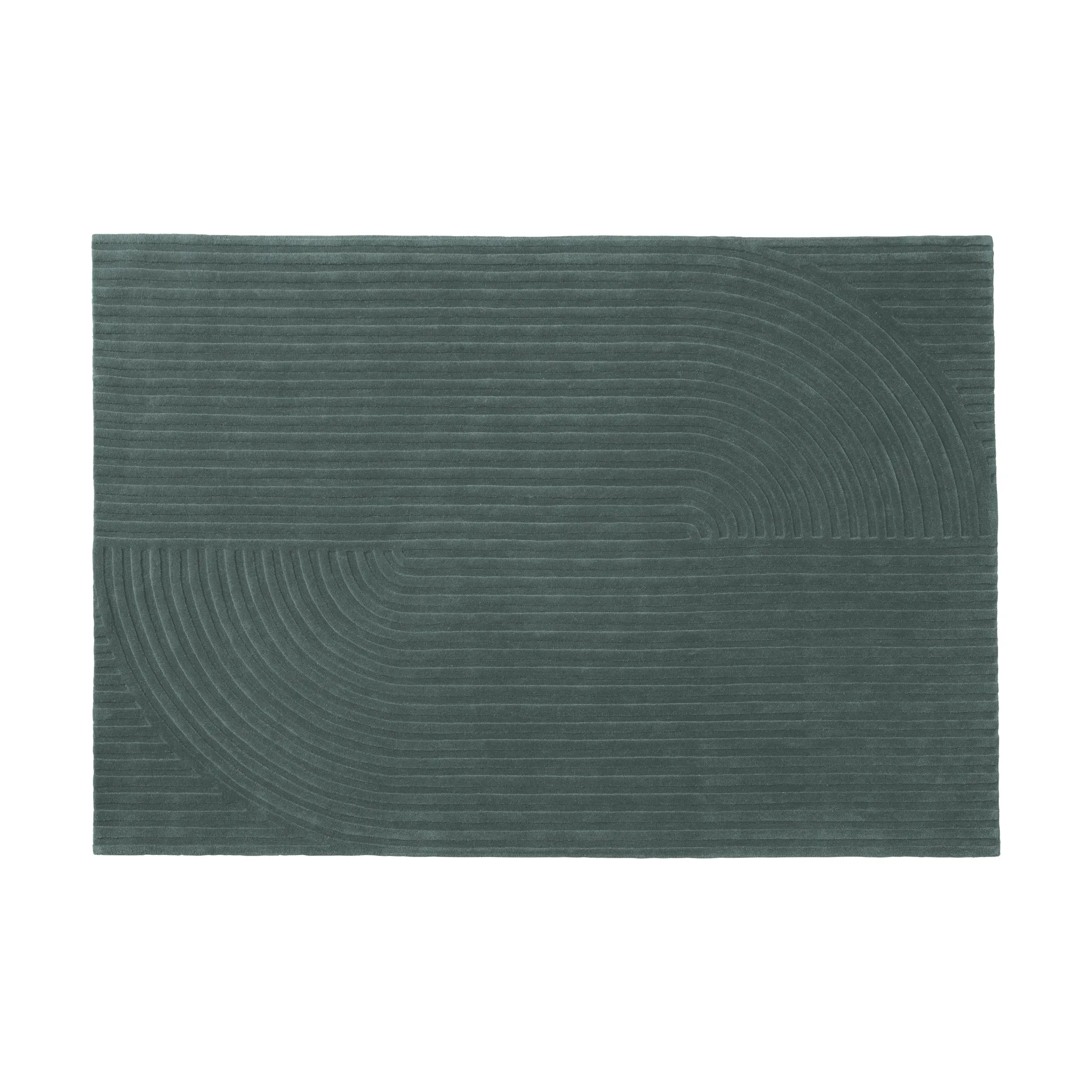 Relevo Rug Quattro dywan wełniany, Dark green, 170x240 cm Muuto