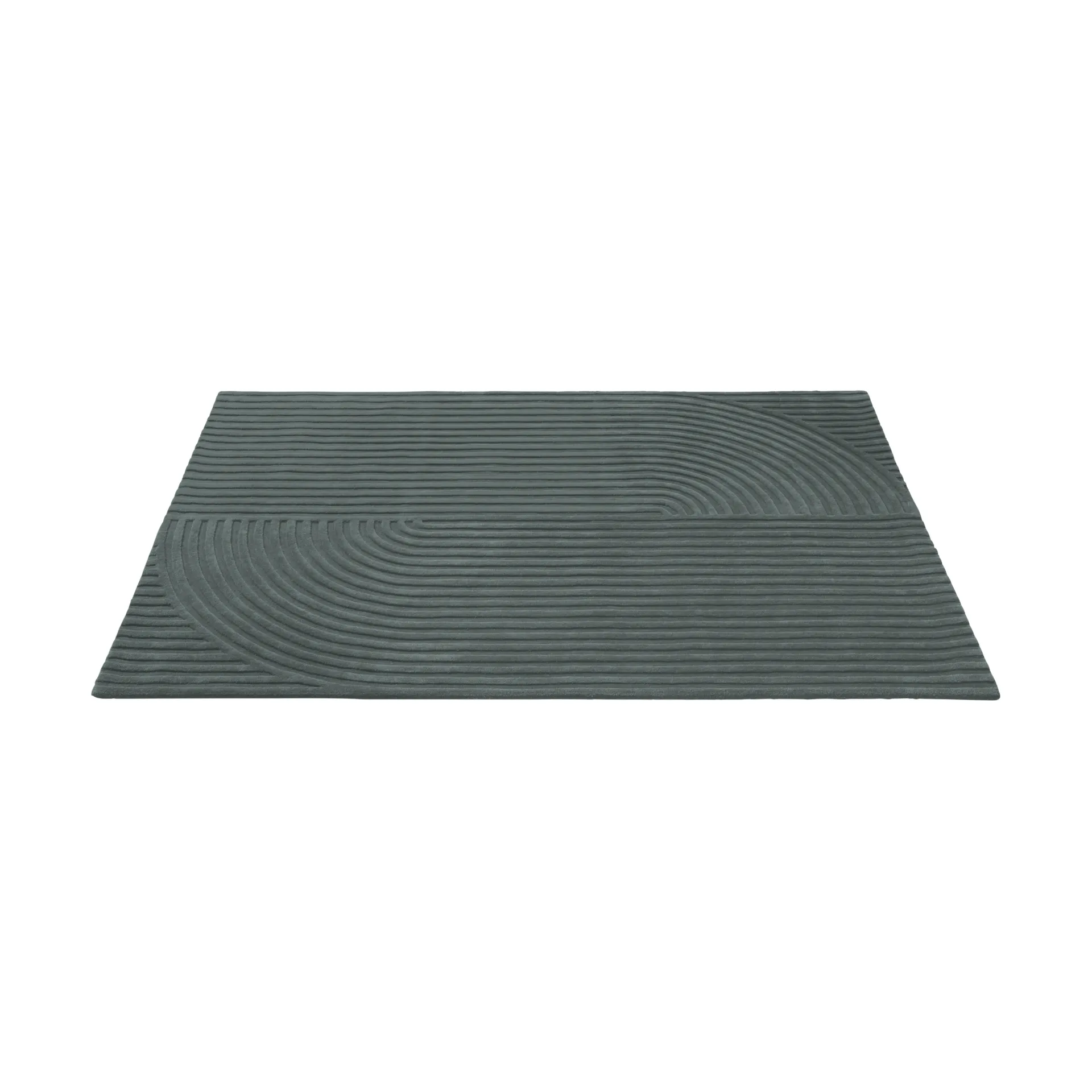 Relevo Rug Quattro dywan wełniany, Dark green, 170x240 cm Muuto