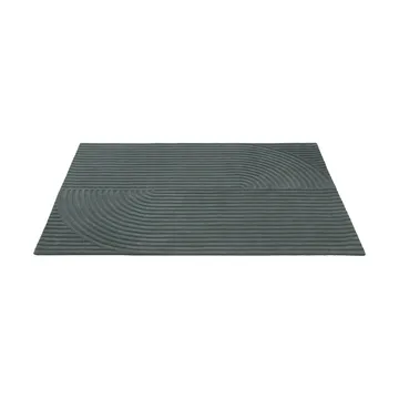 Relevo Rug Quattro dywan wełniany - Dark green, 170x240 cm - Muuto